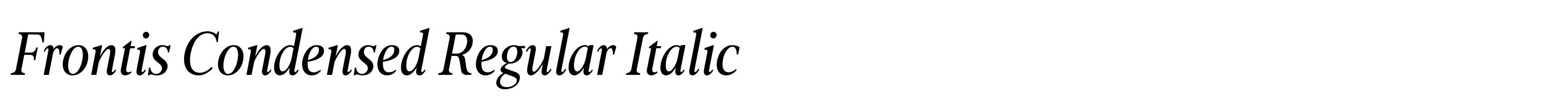 Frontis Condensed Regular Italic